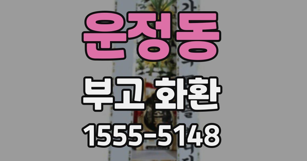 운정동 부고 화환