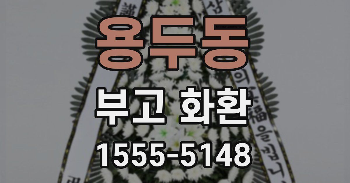 용두동 부고 화환