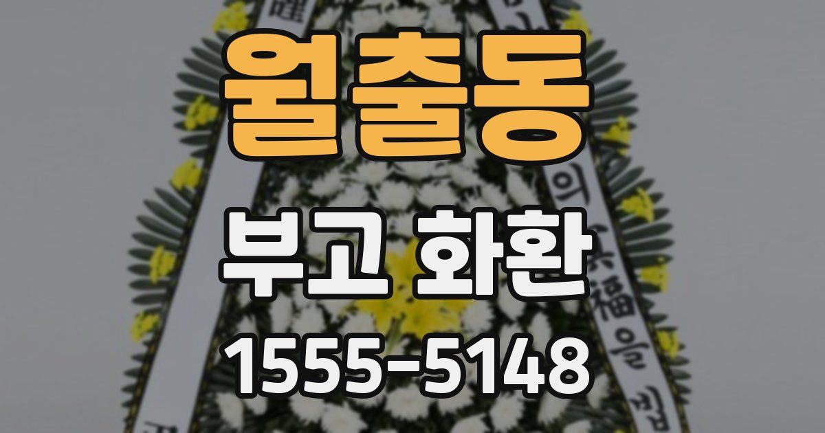 월출동 부고 화환