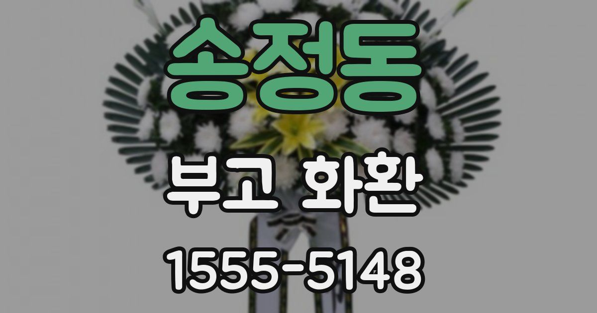 송정동 부고 화환