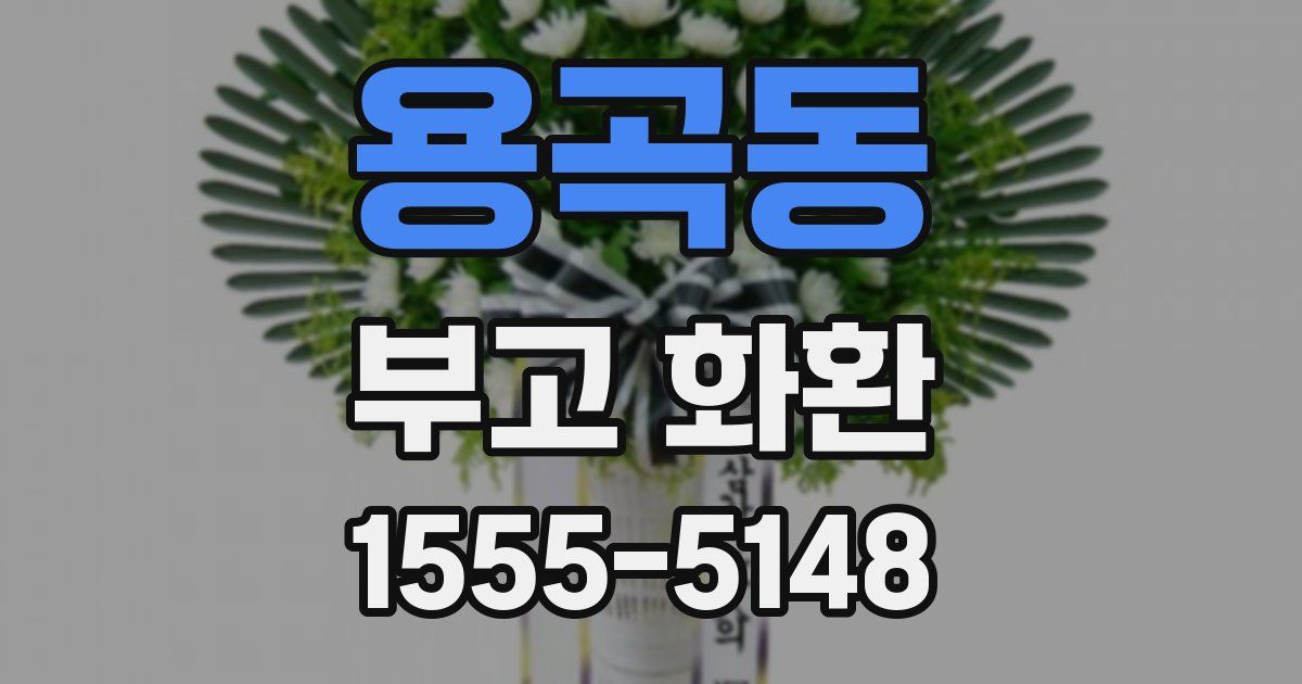 용곡동 부고 화환