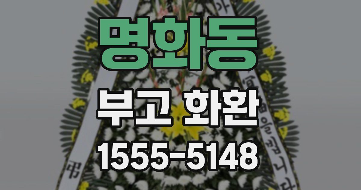 명화동 부고 화환