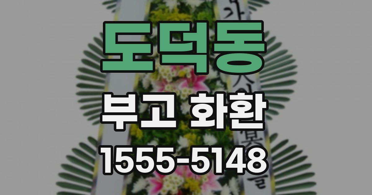 도덕동 부고 화환