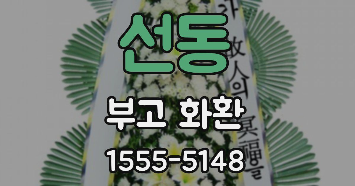 선동 부고 화환