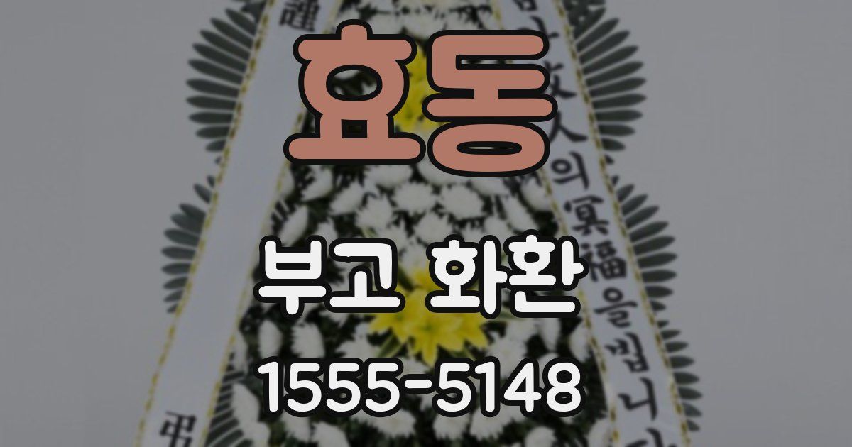효동 부고 화환