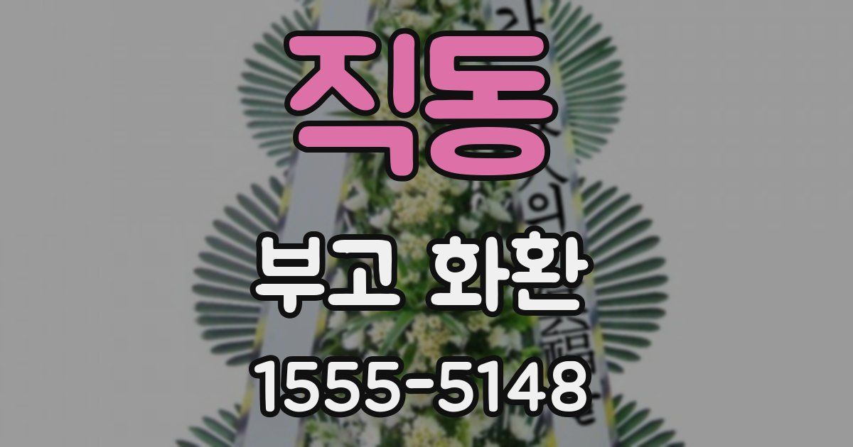 직동 부고 화환