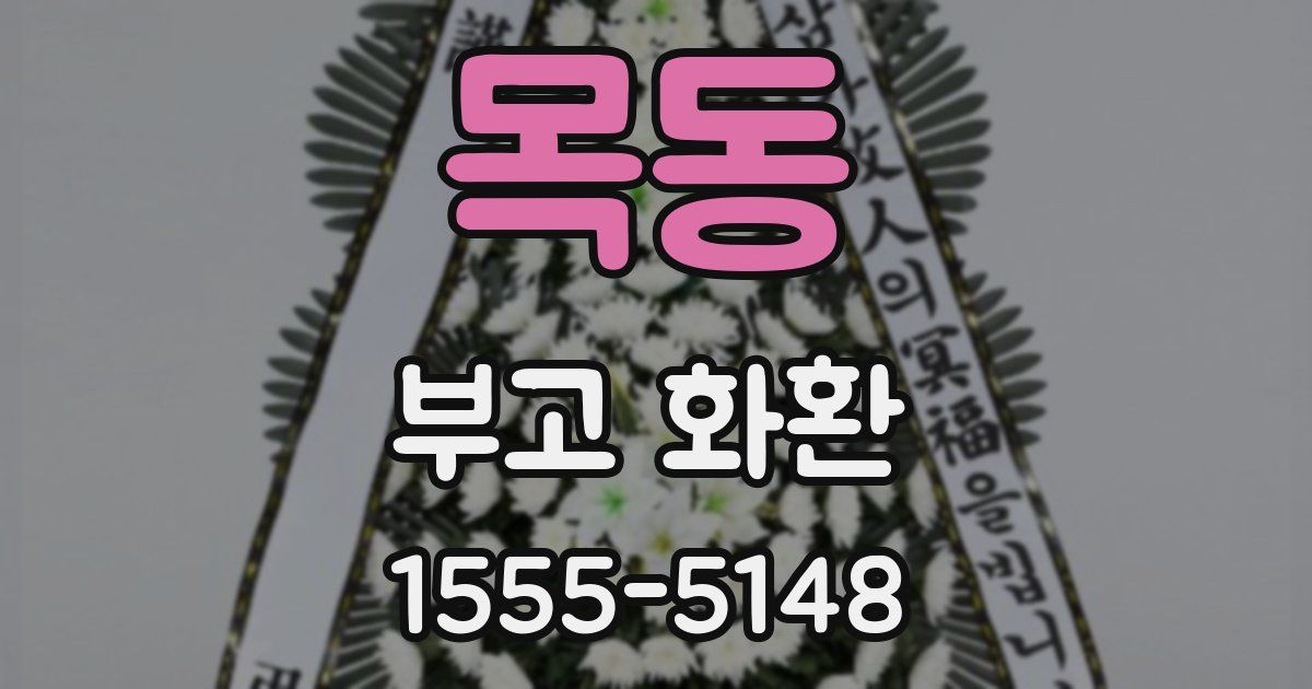 목동 부고 화환