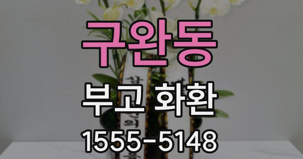 구완동 부고 화환