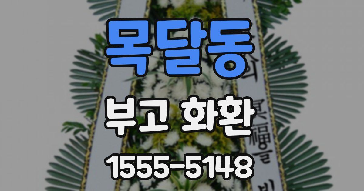 목달동 부고 화환