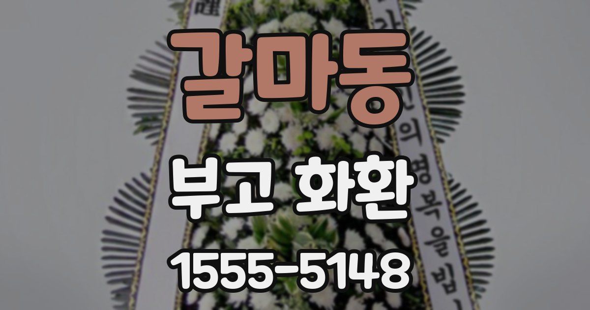 갈마동 부고 화환