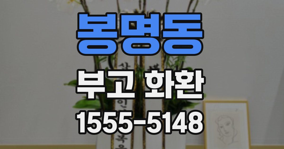 봉명동 부고 화환