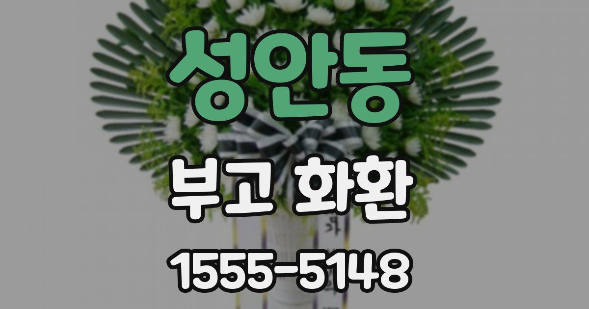 성안동 부고 화환