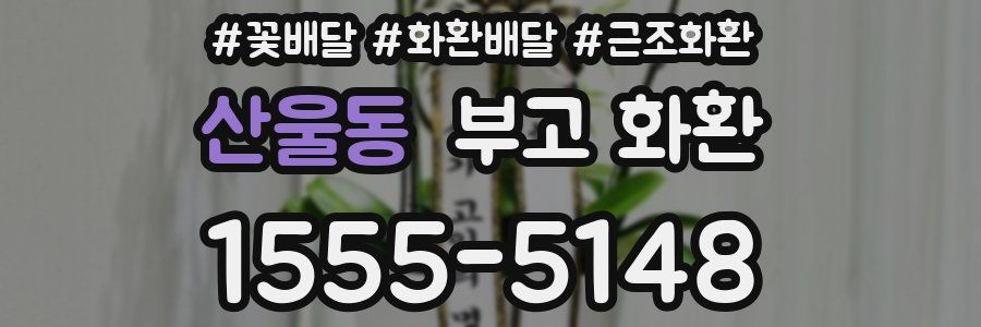 산울동 부고 화환
