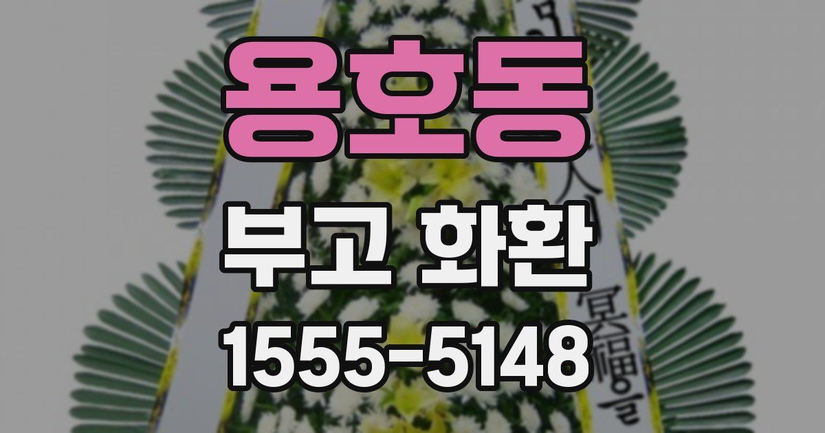 용호동 부고 화환