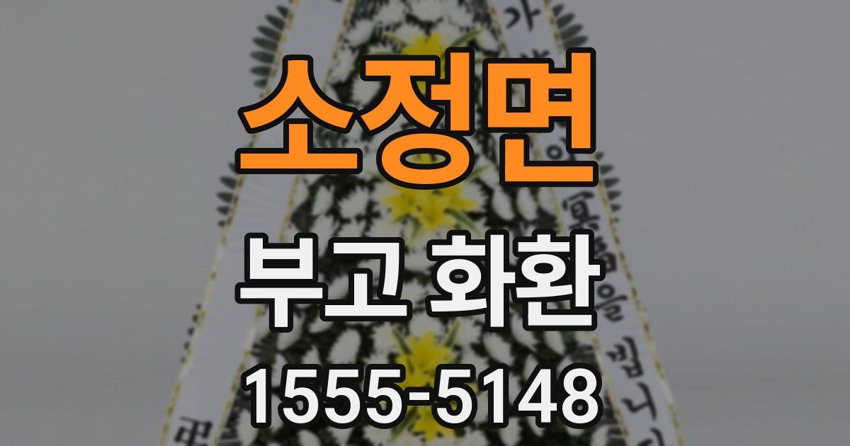 소정면 부고 화환