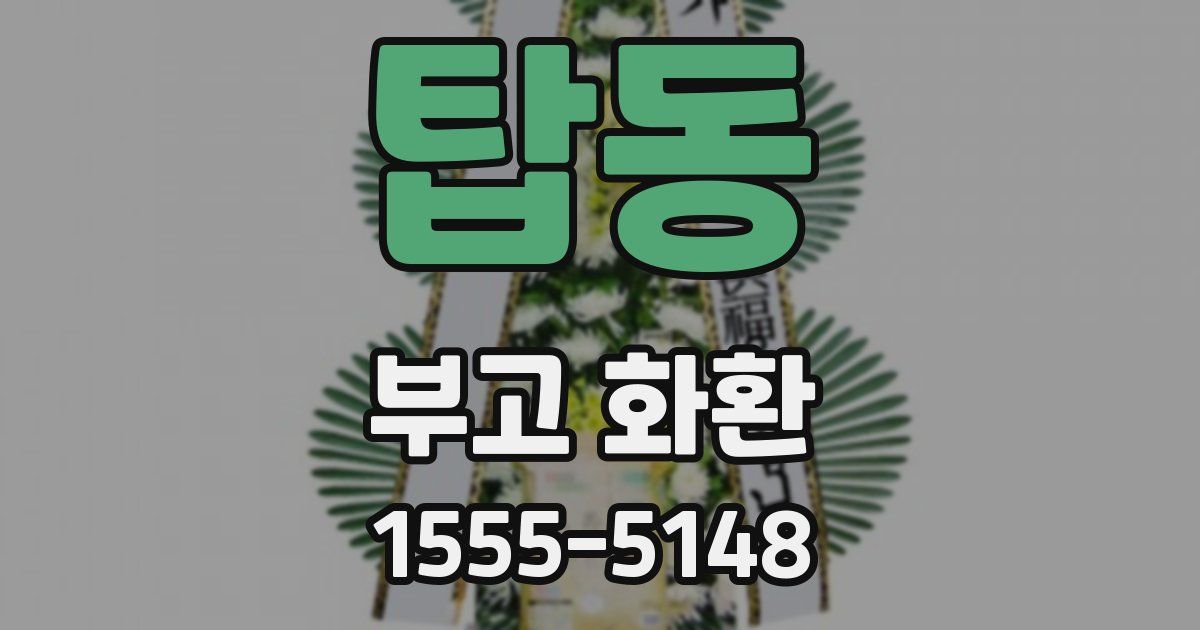 탑동 부고 화환