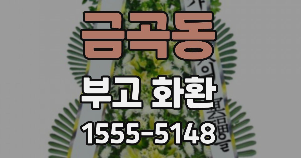 금곡동 부고 화환