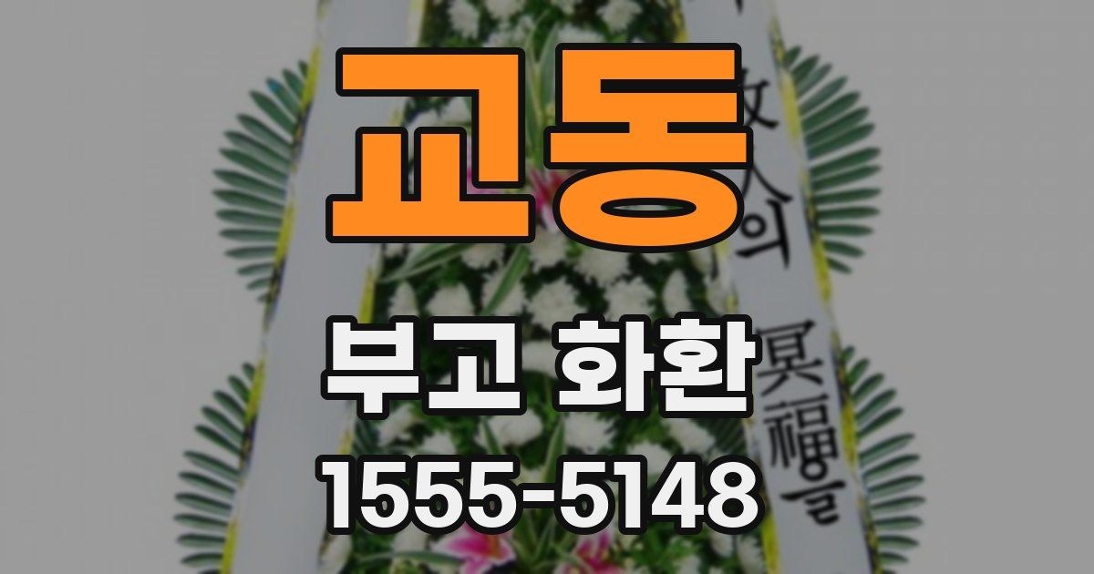 교동 부고 화환