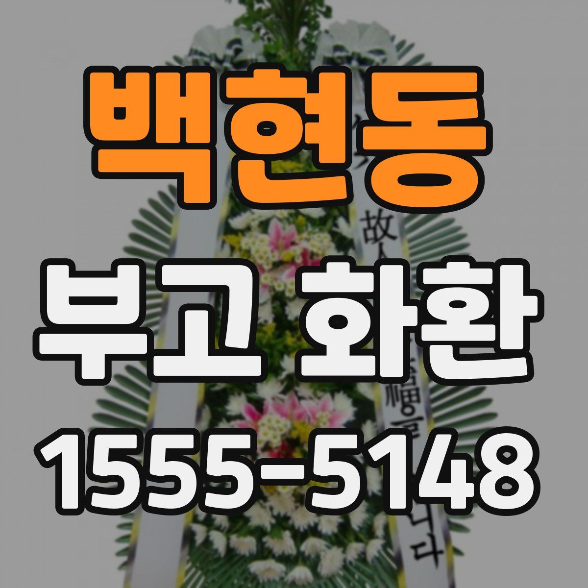 백현동 부고 화환