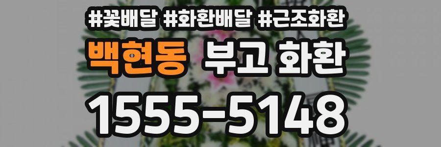 백현동 부고 화환
