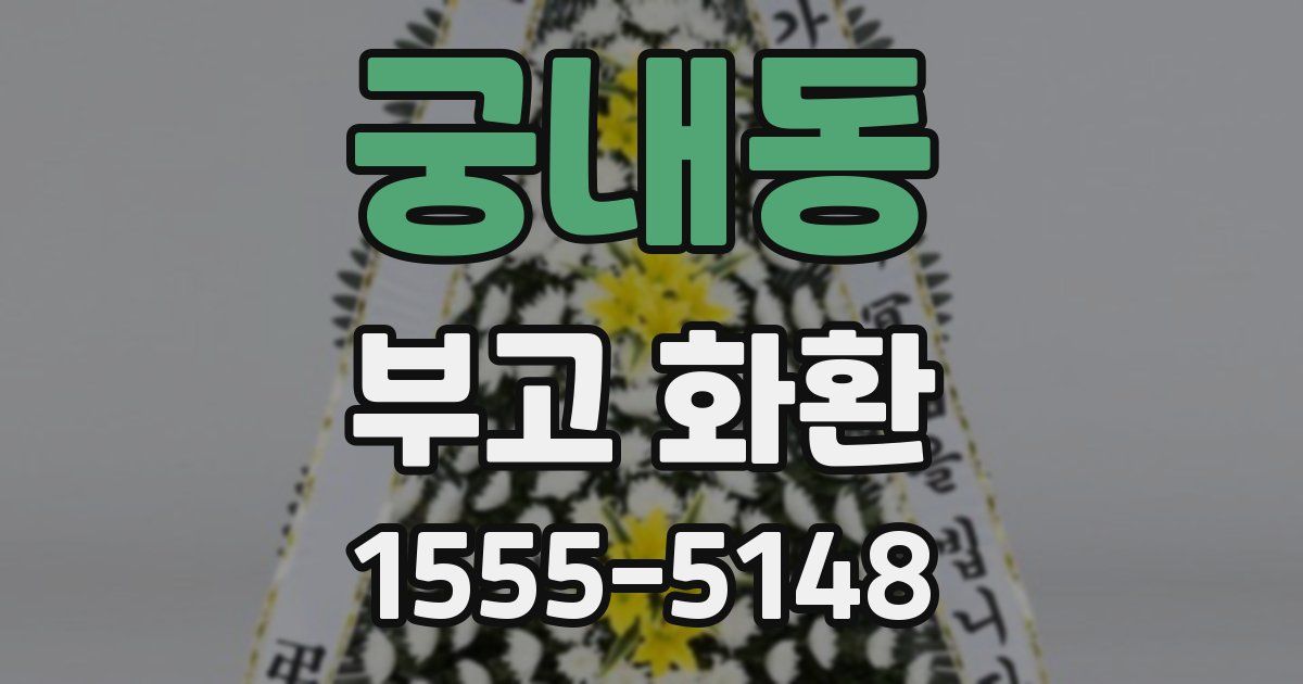 궁내동 부고 화환
