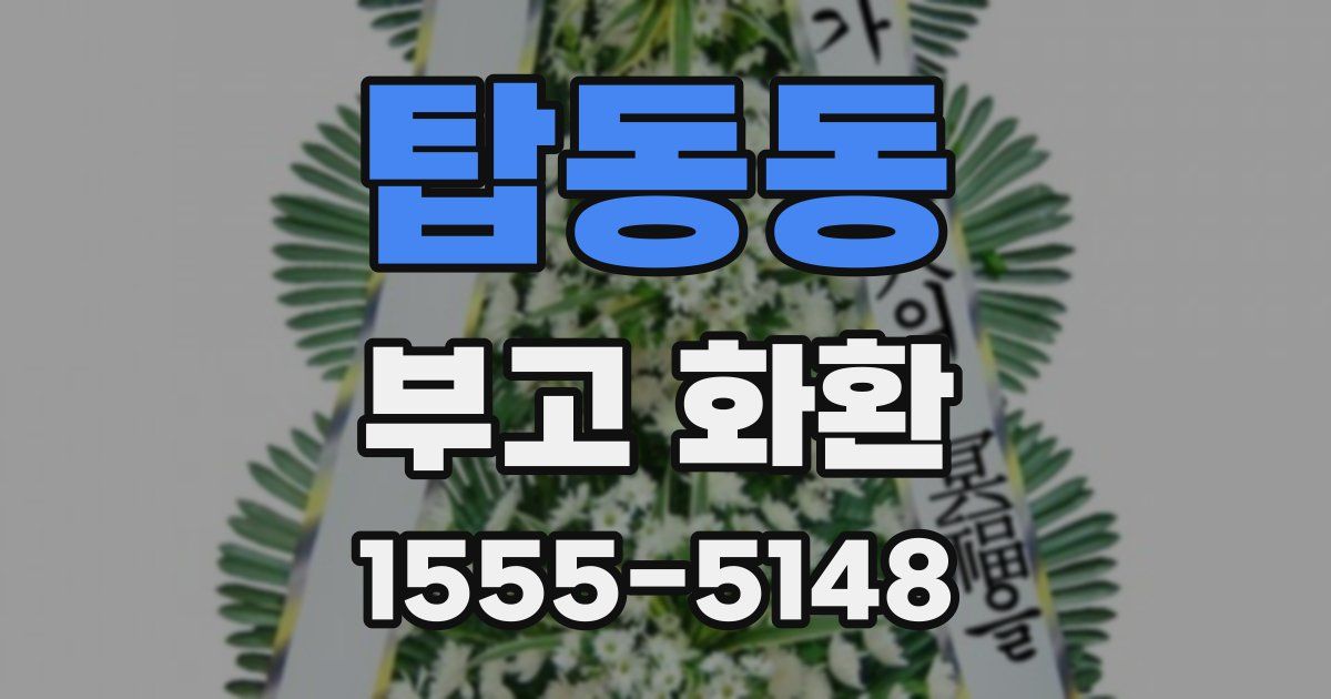 탑동동 부고 화환