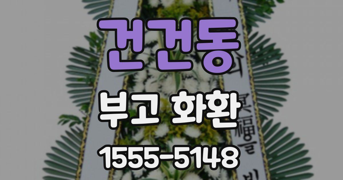 건건동 부고 화환