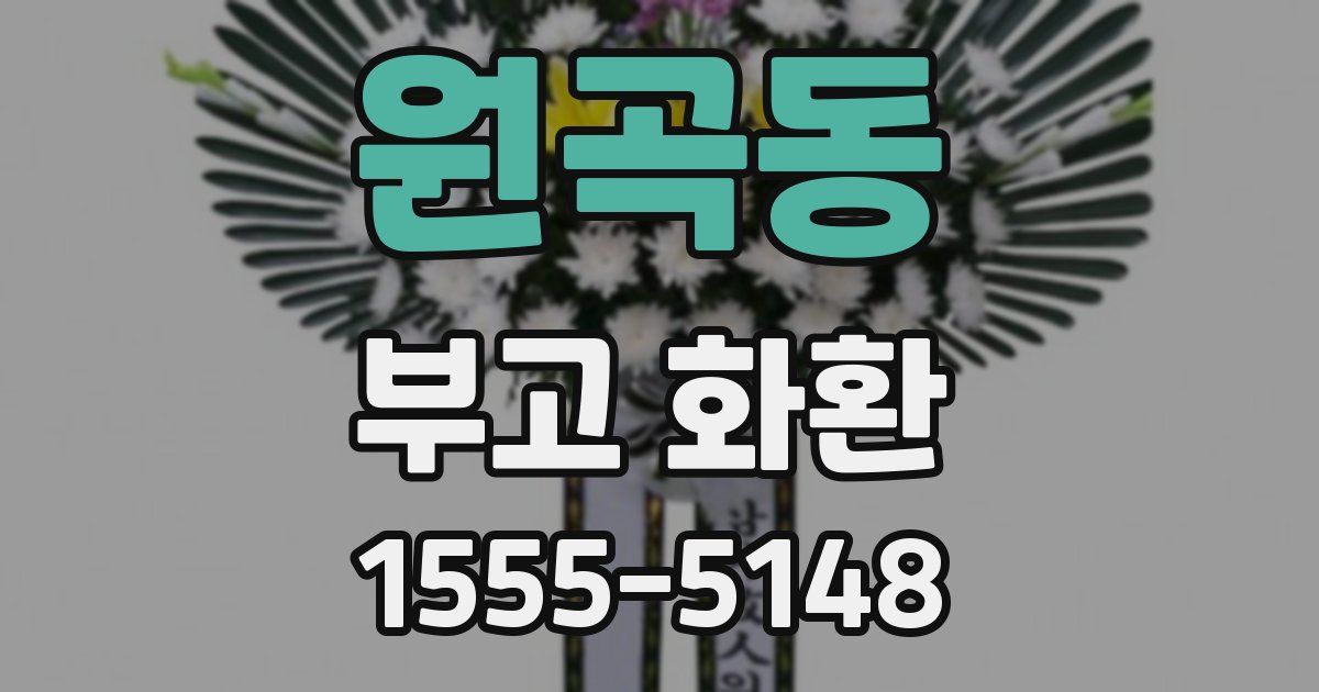 원곡동 부고 화환