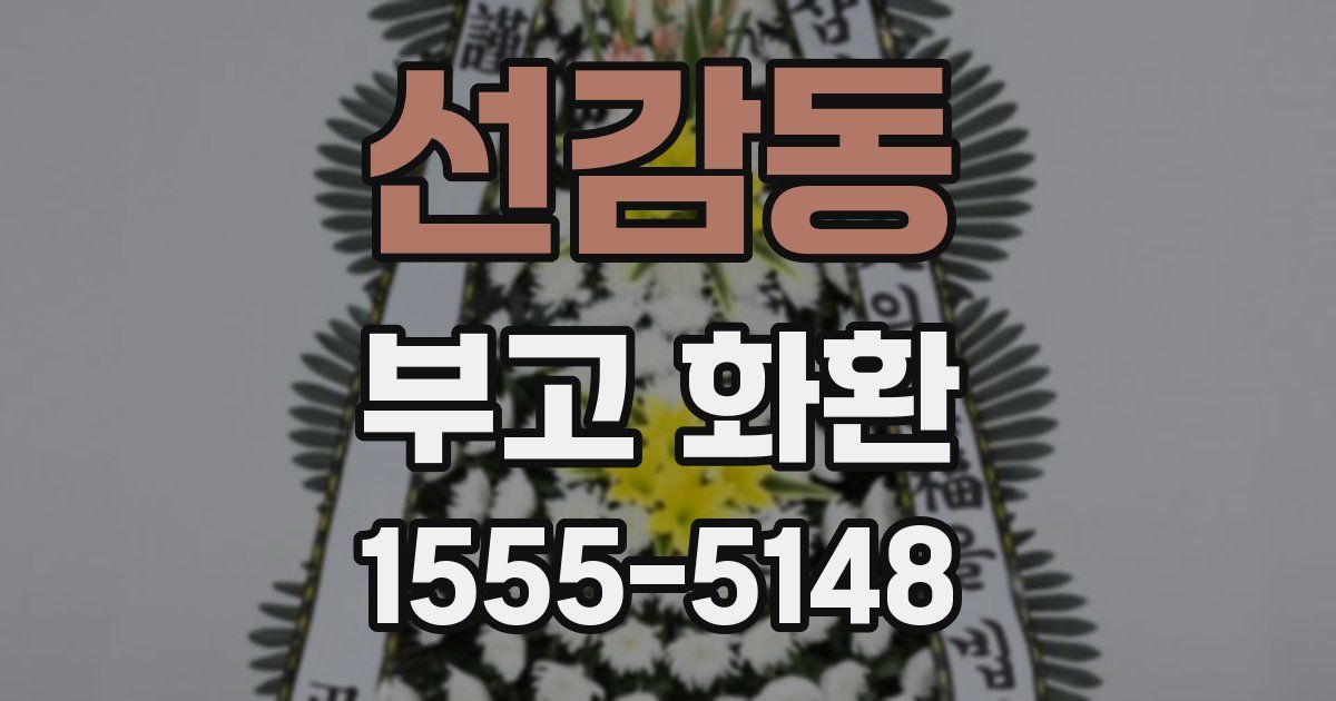 선감동 부고 화환