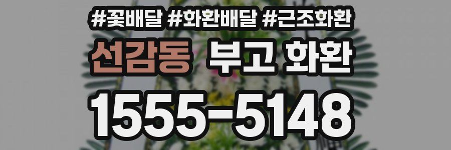 선감동 부고 화환