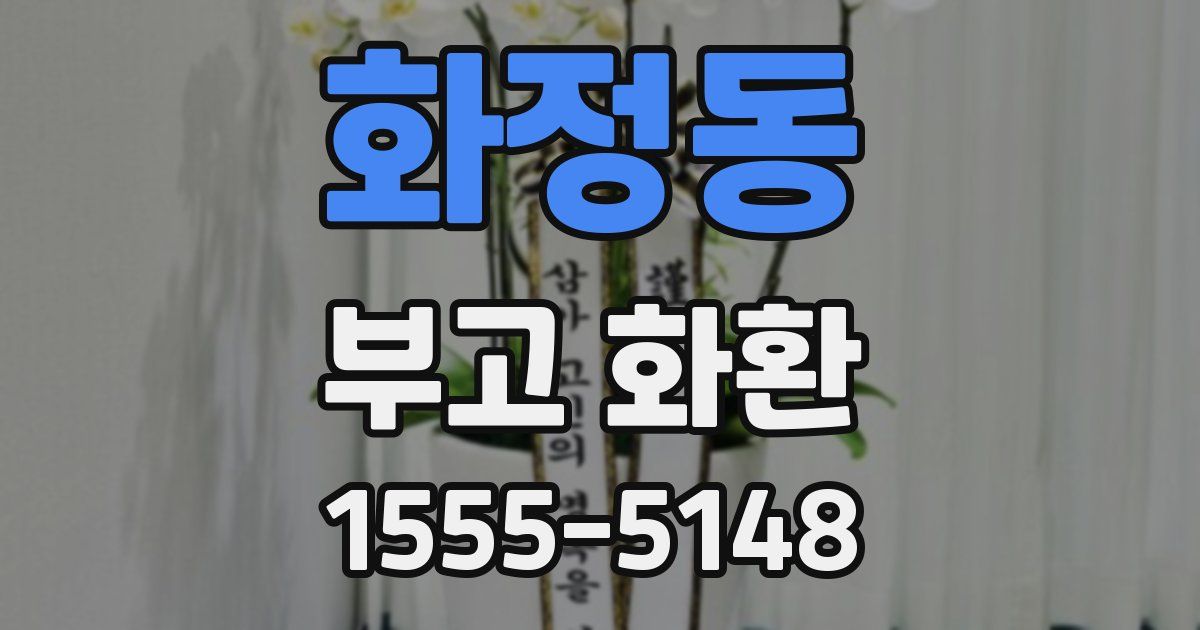 화정동 부고 화환