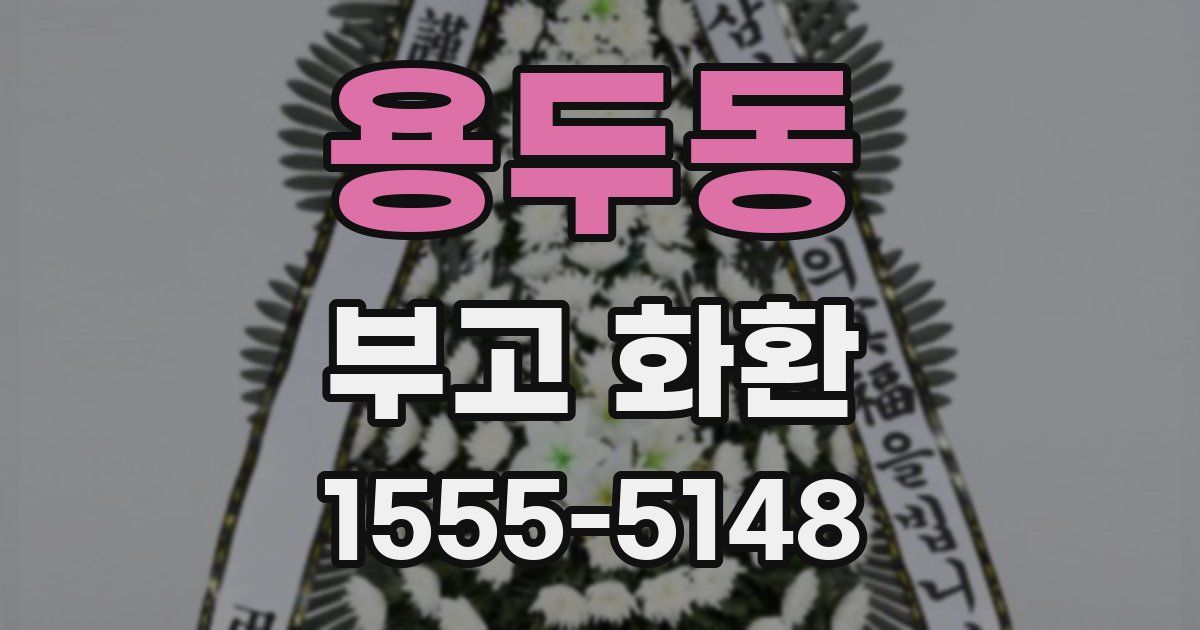 용두동 부고 화환