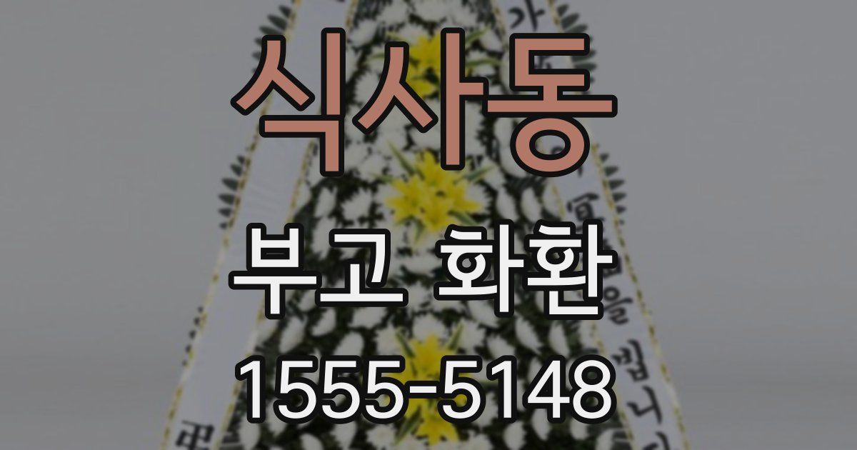 식사동 부고 화환