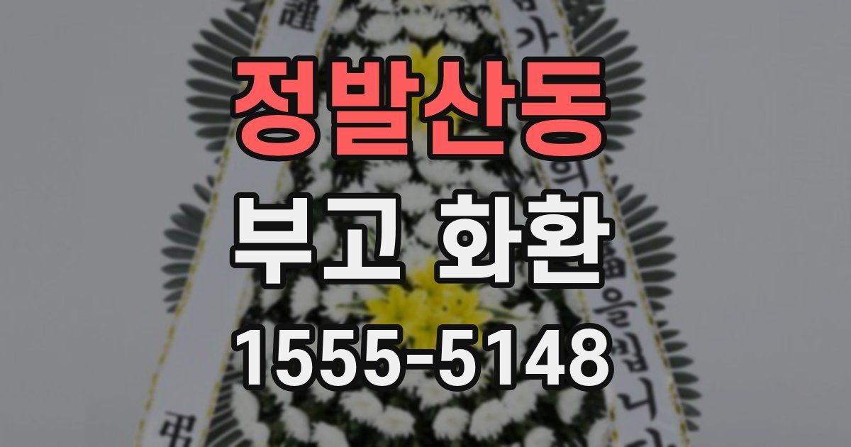 정발산동 부고 화환