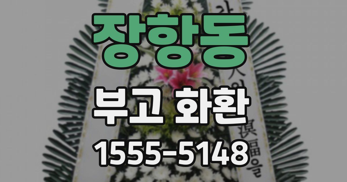 장항동 부고 화환
