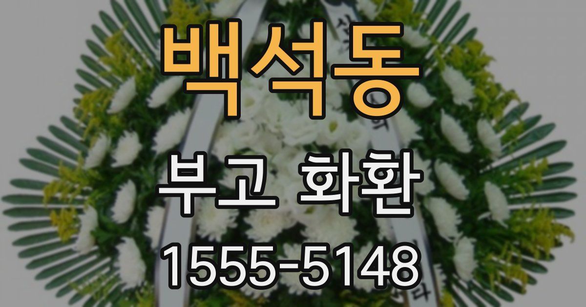 백석동 부고 화환