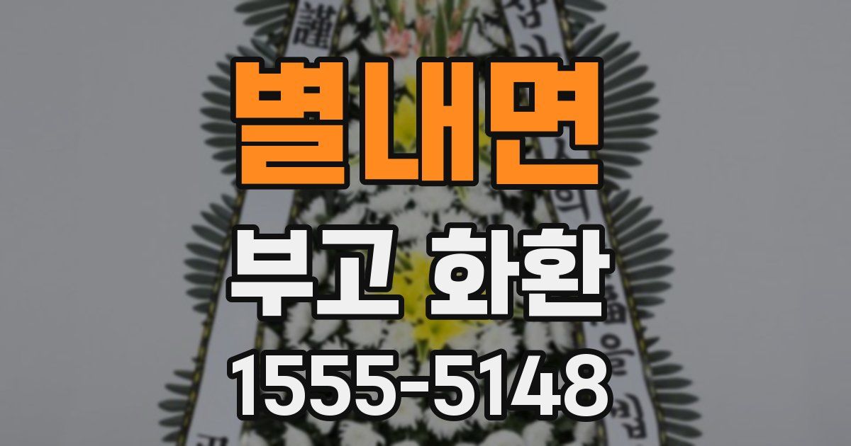 별내면 부고 화환