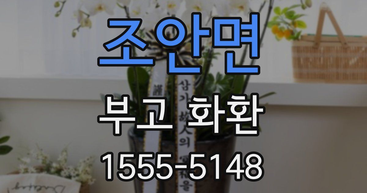 조안면 부고 화환