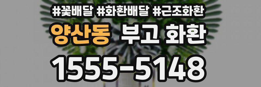 양산동 부고 화환