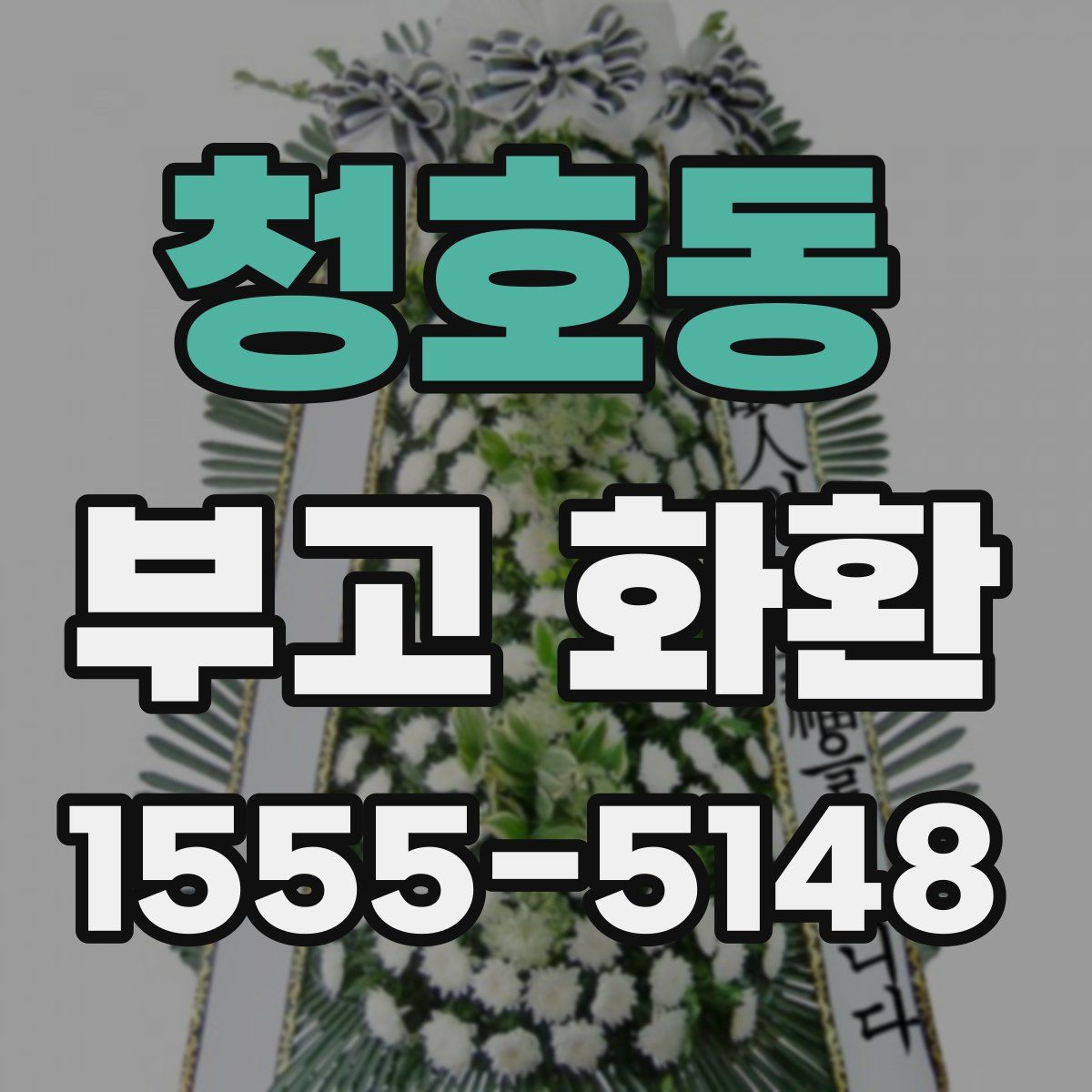 청호동 부고 화환