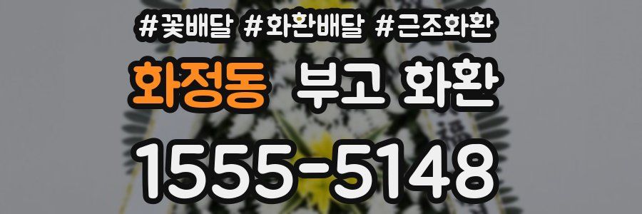 화정동 부고 화환