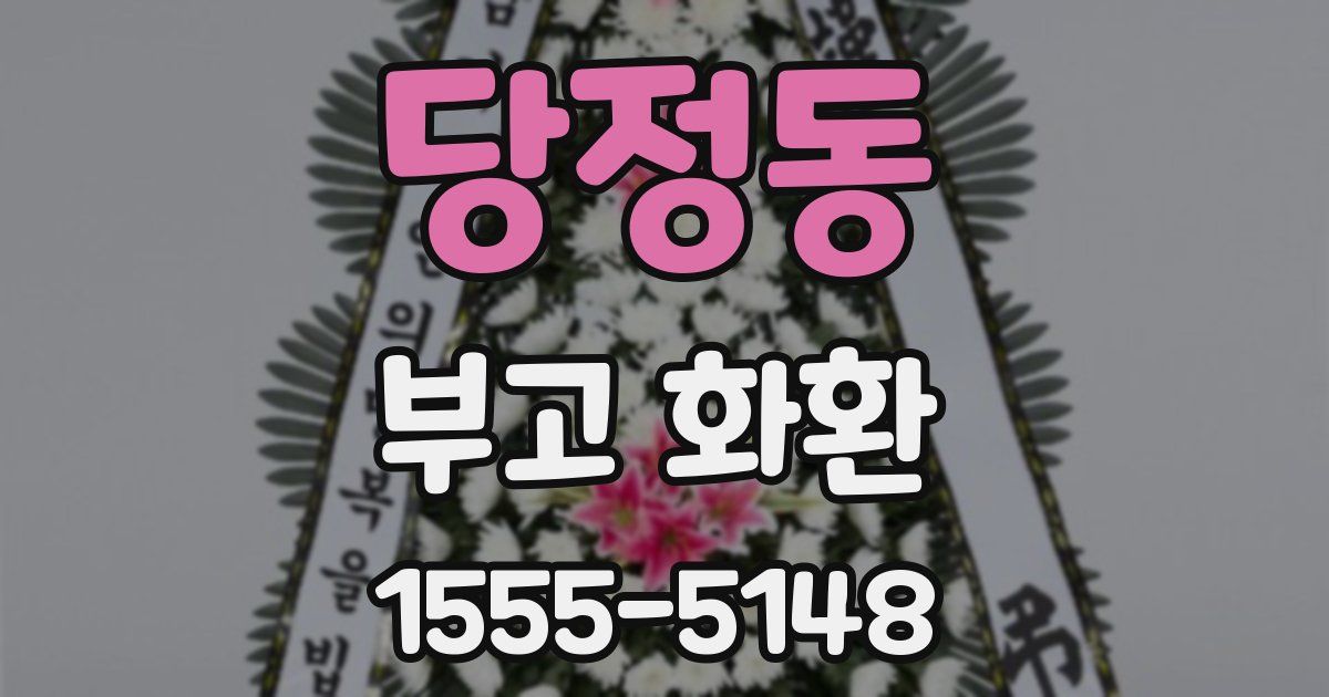당정동 부고 화환