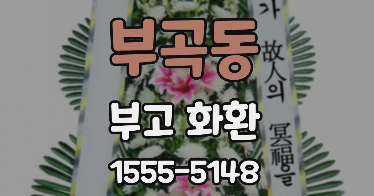 부곡동 부고 화환