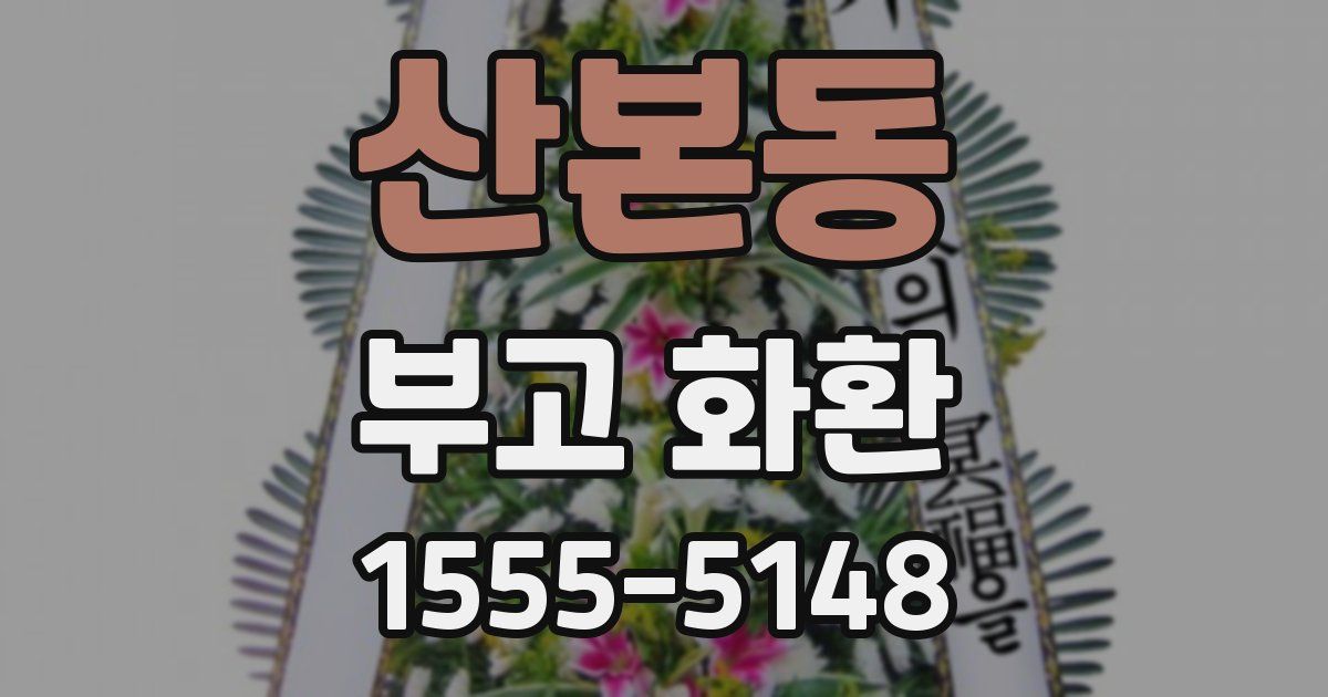산본동 부고 화환