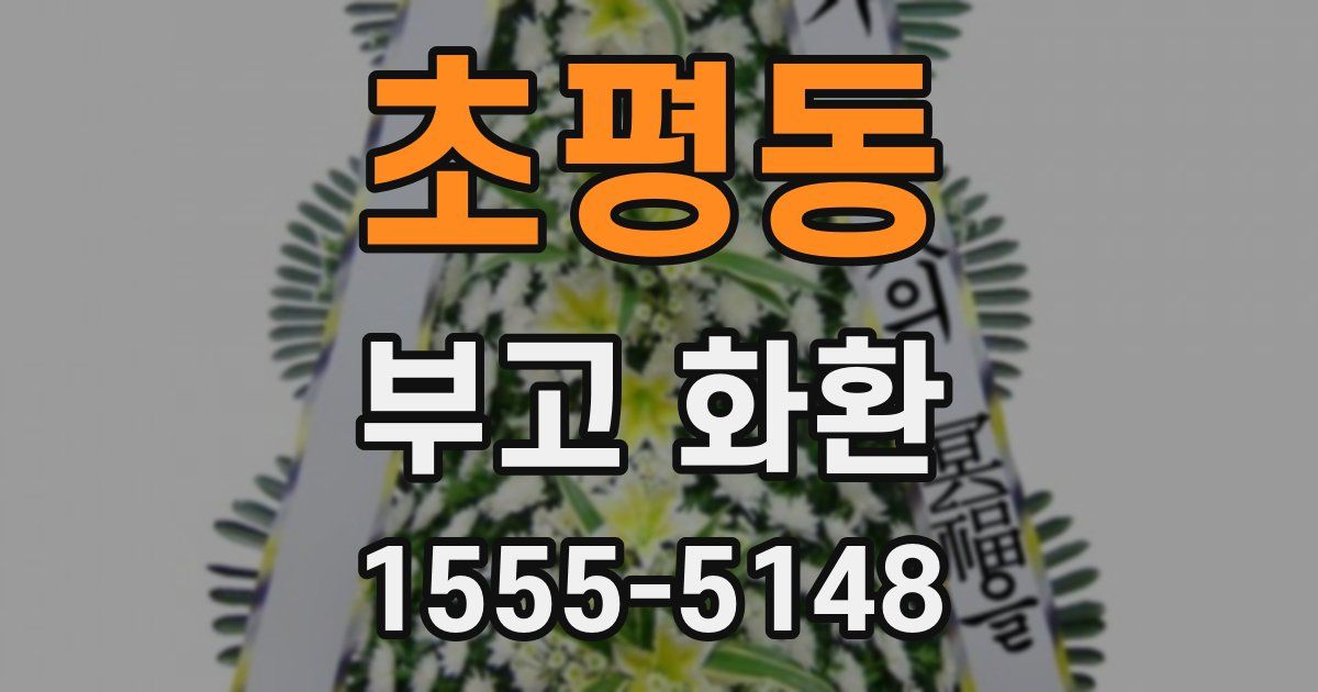 초평동 부고 화환