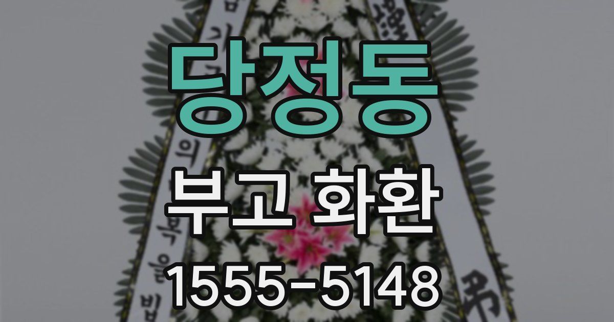 당정동 부고 화환