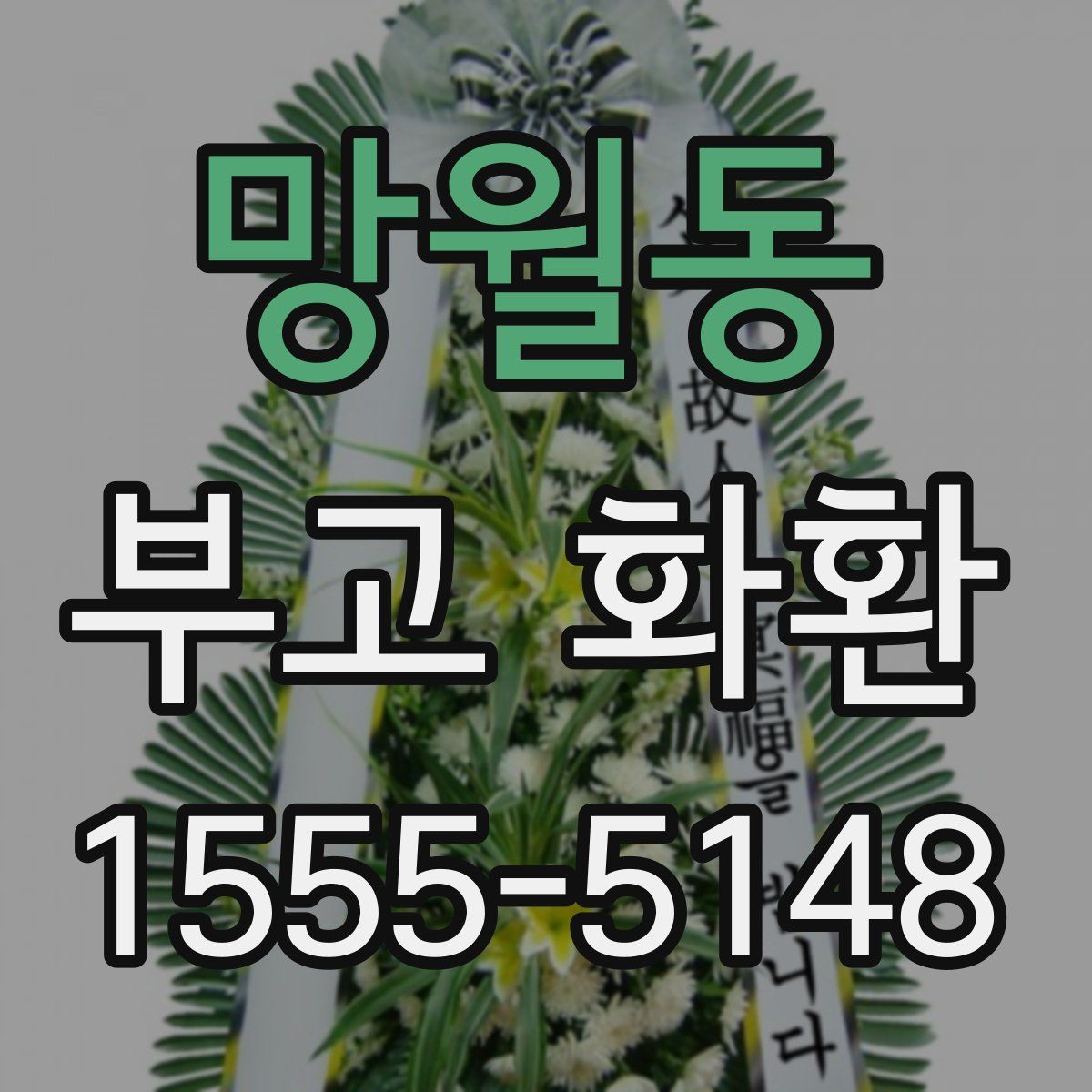 망월동 부고 화환