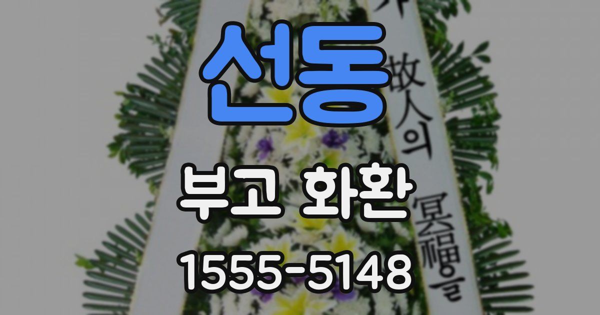 선동 부고 화환