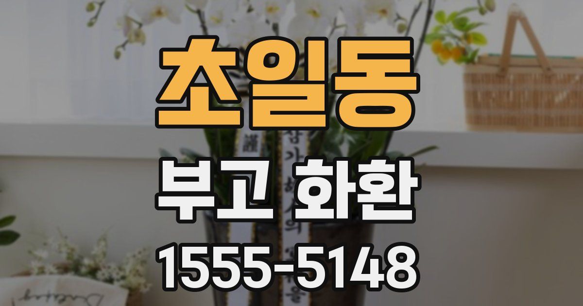 초일동 부고 화환