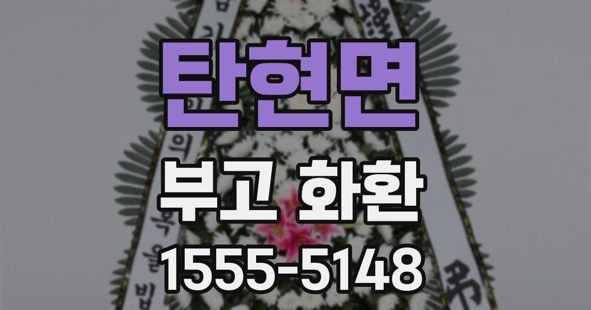 탄현면 부고 화환